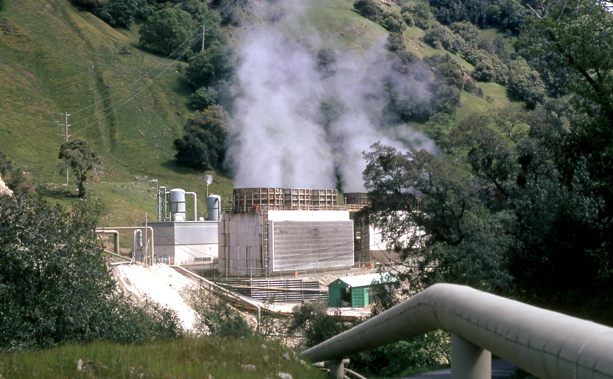geothermal steam exhaust