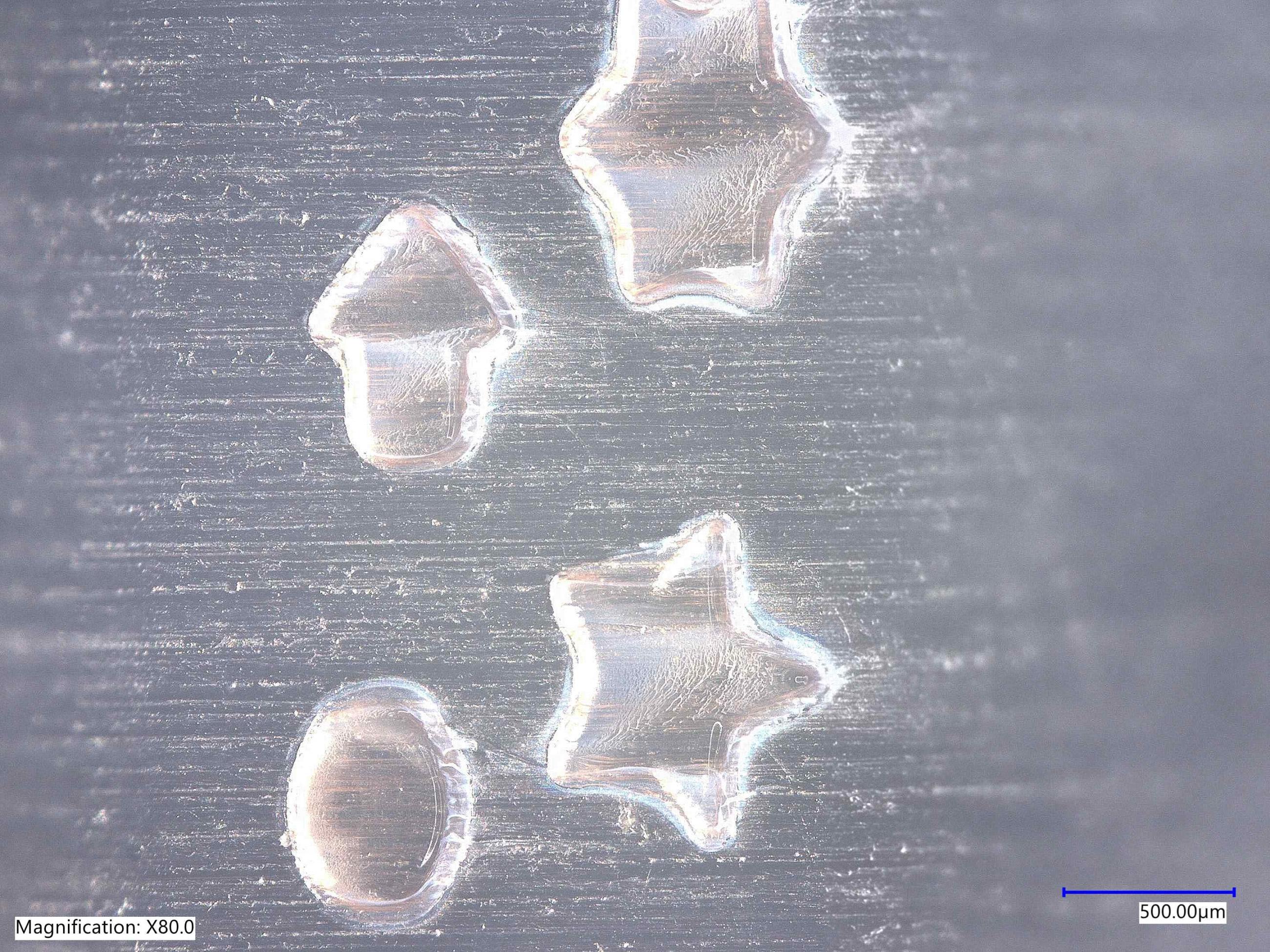 Picture of SLA printed structures using 3D printable nitrile-containing photopolymer resins