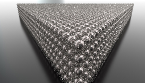 Electric fields assemble silver nanocrystals into a superlattice. Image by Jacob Long/LLNL