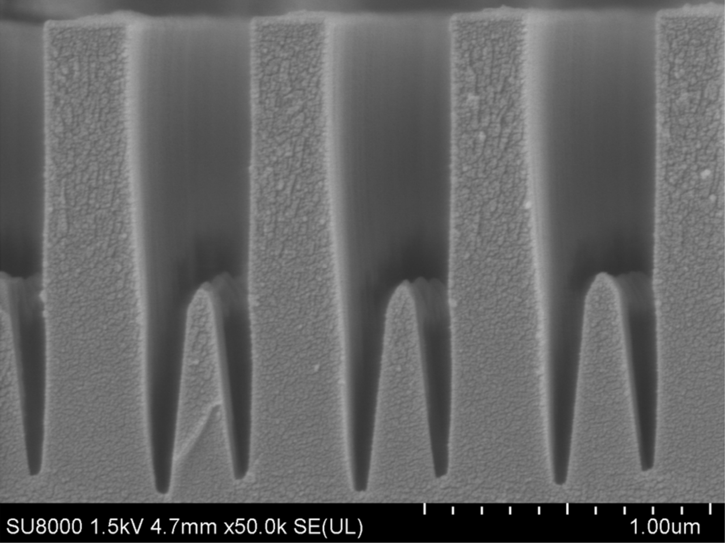 Fabrication of height modulated and tapered features in fused silica