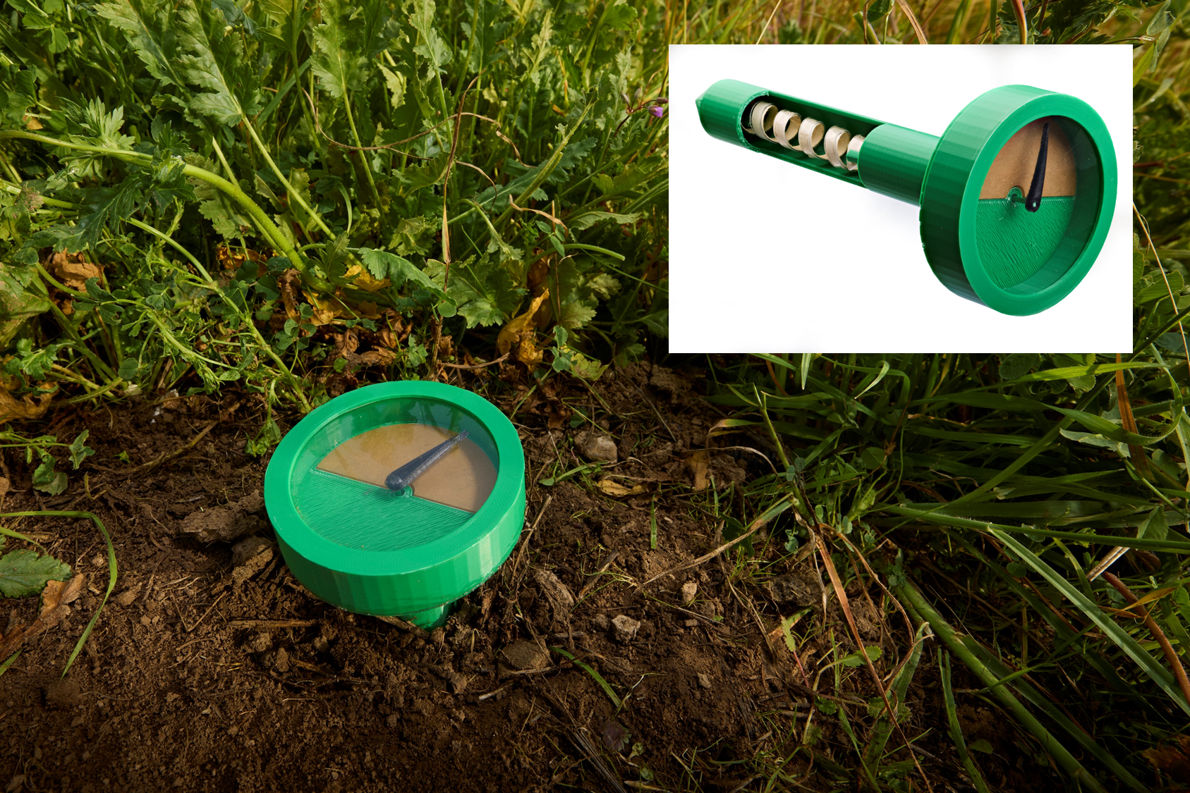Biodegradable field-tested soil temperature sensor