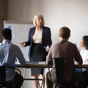 Stock image of a small group of people