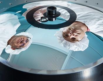 primary mirror surface on a flight-ready 85mm aperture monolithic telescope