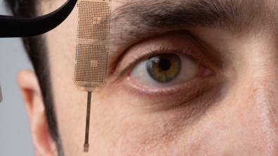 LLNL research engineer Travis Massey led the fabrication efforts behind an advanced implantable nose-computer interface 