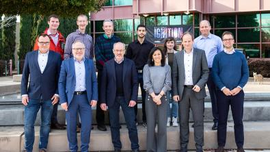 Members of the International Cooperation on Next-gen Inertial Confinement Fusion Lasers team, a collaboration between LLNL and Germany's Fraunhofer Institute for Laser Technology, visited the National Ignition Facility in December to kick off their collaboration. (Photo: Mark Meamber/LLNL)