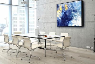 Meeting room with wall art