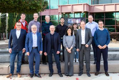 Members of the International Cooperation on Next-gen Inertial Confinement Fusion Lasers team, a collaboration between LLNL and Germany's Fraunhofer Institute for Laser Technology, visited the National Ignition Facility in December to kick off their collaboration. (Photo: Mark Meamber/LLNL)