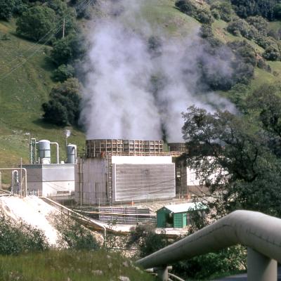 geothermal steam exhaust