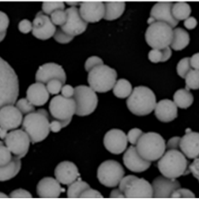 SEM images of powder particles after partial sintering