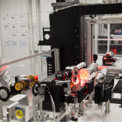 LLNL’s CO2 laser-based Optics Mitigation Facility adapted for controlled laser melting of glass optics.