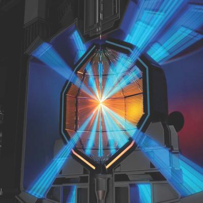 Cross-section of the target chamber in an artist’s concept of an inertial fusion energy power plant