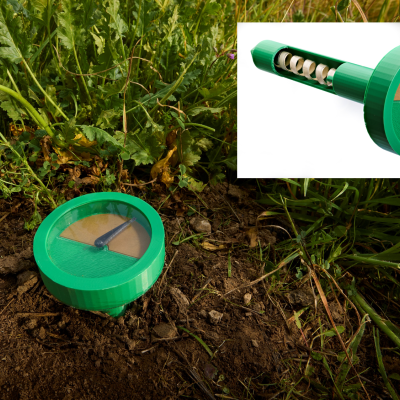 Biodegradable field-tested soil temperature sensor